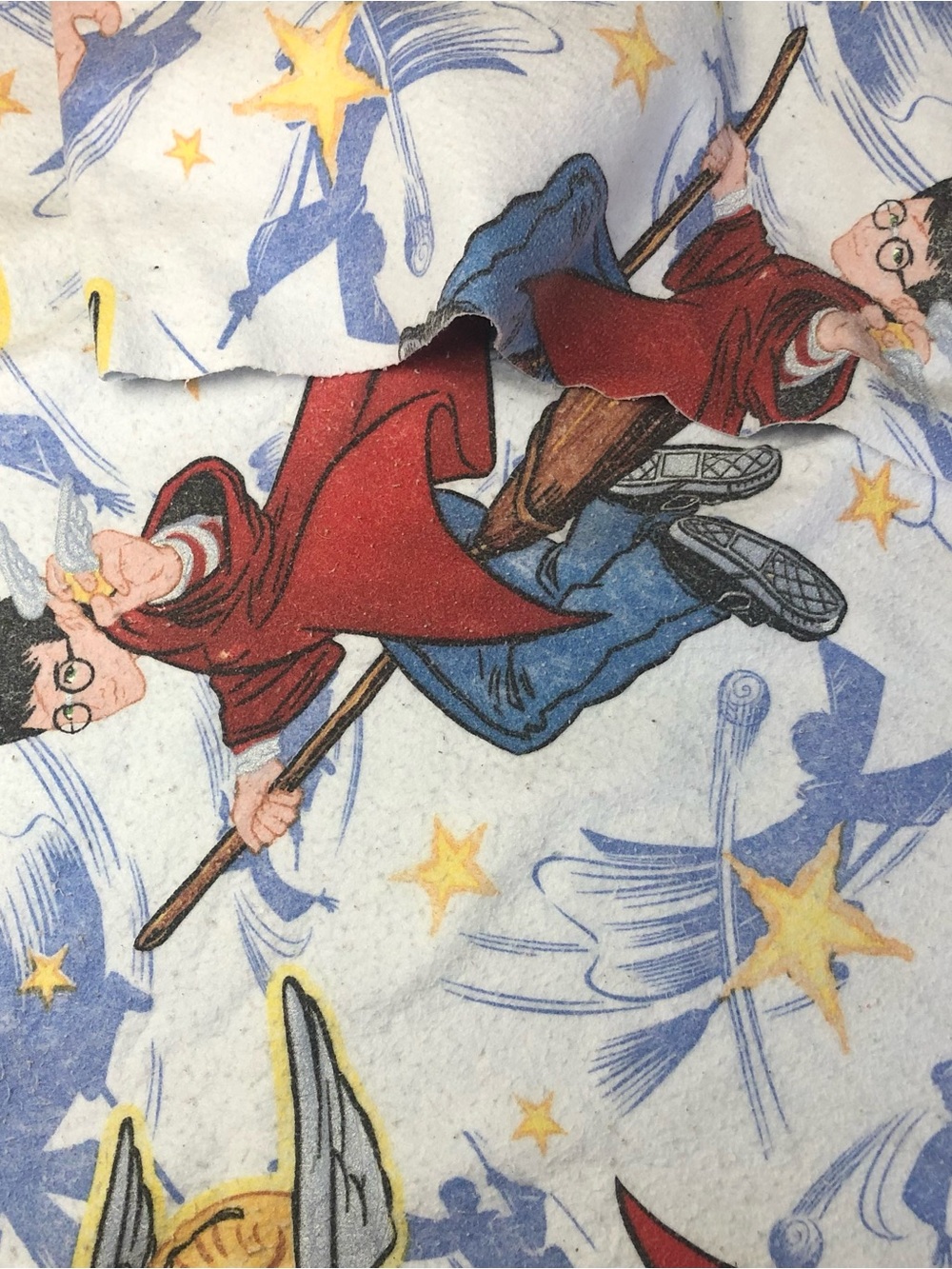 Y2K Vintage Harry Potter Blanket Made in Canada Golden Snitch Nostalgia 2000s
